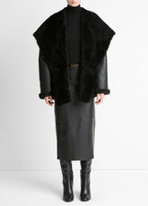Shearling Hooded Jacket in Jackets | VINCE Women