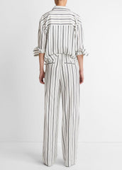 Resort Stripe Pull-On Pant in Wide Leg | VINCE Women