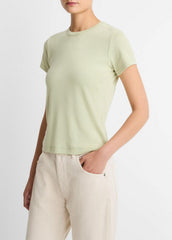 Pima Cotton-Blend '90s Shrunken T-Shirt in Short Sleeve | VINCE Women