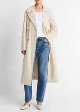 Padded Cotton Long Coat in Coats | VINCE Women