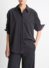 Cotton Corduroy Oversized Shirt in Long Sleeve | VINCE Women