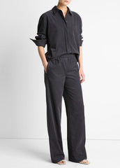 Cotton Corduroy Pull-On Pant in Wide Leg | VINCE Women