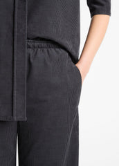 Cotton Corduroy Pull-On Pant in Wide Leg | VINCE Women