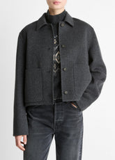 Wool & Cashmere-Blend Short Jacket in Jackets | VINCE Women