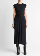 Jersey Wrap Midi Dress in Dresses | VINCE Women