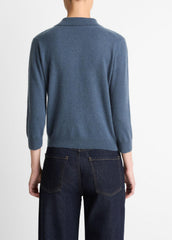 Cashmere-Silk Polo Sweater in Cashmere | VINCE Women