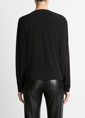 Matte Jersey Cowl-Neck Top in Long Sleeve | VINCE Women