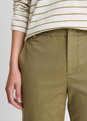 Avery Mid-Rise Italian Stretch-Cotton Chino Pant in Trousers | VINCE Women