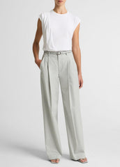 Pima Cotton-Blend Draped Relaxed Top in Tank Tops | VINCE Women