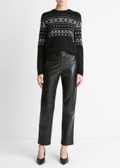 Fair Isle Plush Cashmere Sweater in Crew Neck | VINCE Women