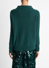 Plush Cashmere Funnel-Neck Sweater in Turtleneck | VINCE Women