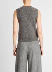 Donegal Plush Cashmere Sweater Vest in V-Neck | VINCE Women