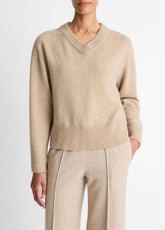 Wool-Cashmere V-Neck Sweater in V-Neck | VINCE Women