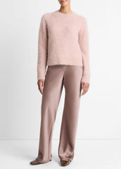 Brushed Alpaca-Blend Crew Neck Sweater in Crew Neck | VINCE Women