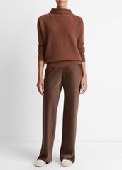 Plush Cashmere Funnel-Neck Sweater in Turtleneck | VINCE Women