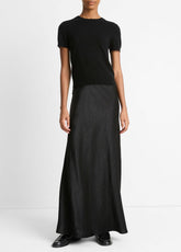 Wool & Cashmere-Blend Short-Sleeve Sweater in Crew Neck | VINCE Women