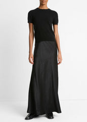 Wool & Cashmere-Blend Short-Sleeve Sweater in Crew Neck | VINCE Women