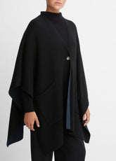 Wool and Cashmere Double-Face Cape in Sweaters | VINCE Women