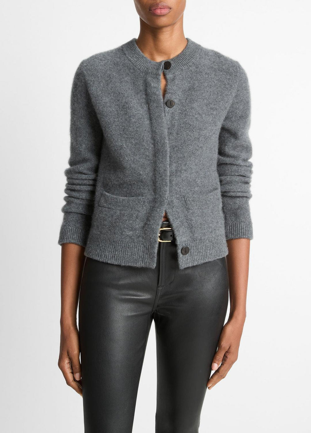 Plush Cashmere Shrunken Cardigan in Cardigans | VINCE Women