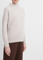 Plush Cashmere Funnel-Neck Sweater in Turtleneck | VINCE Women
