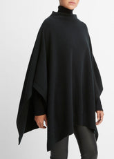 Merino Wool-Cashmere Funnel-Neck Poncho in Accessories | VINCE Women