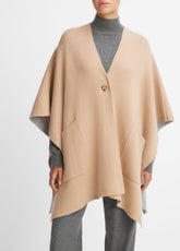 Wool and Cashmere Double-Face Cape in Sweaters | VINCE Women