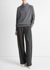Plush Cashmere Funnel-Neck Sweater in Turtleneck | VINCE Women