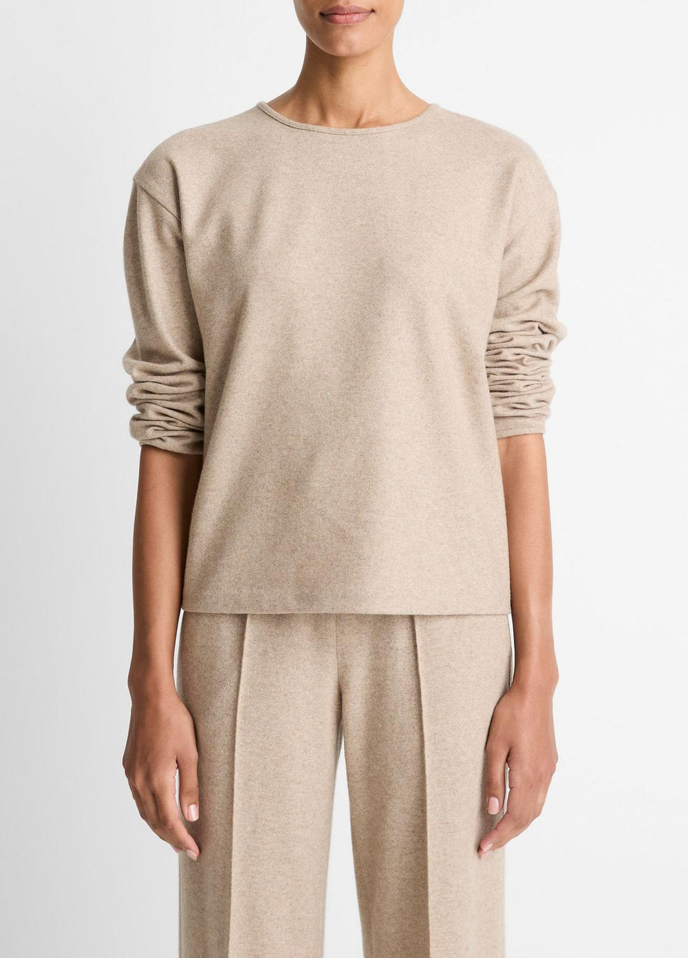 Italian Wool-Blend Lounge Pullover in Sweatshirts & Hoodies | VINCE Women