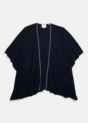 Tipped Jersey-Knit Cashmere Cape in Sweaters | VINCE Women