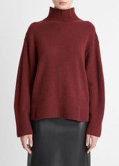 Wool-Cashmere Side-Slit Turtleneck Sweater in Turtleneck | VINCE Women