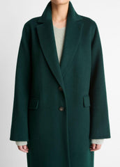 Wool-Blend Single-Breasted Coat in Coats | VINCE Women