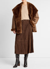 Shearling Hooded Jacket in Jackets | VINCE Women