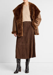 Shearling Hooded Jacket in Jackets | VINCE Women