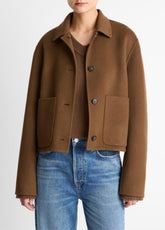 Wool & Cashmere-Blend Short Jacket in Jackets | VINCE Women
