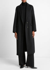 Wool-Blend Single-Breasted Coat in Coats | VINCE Women