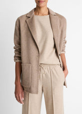 Double-Face Wool & Cashmere-Blend Blazer in Blazers | VINCE Women