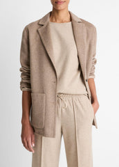 Double-Face Wool & Cashmere-Blend Blazer in Blazers | VINCE Women
