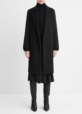 Classic Wool-Blend Straight Coat in Coats | VINCE Women