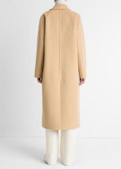 Wool-Blend Single-Breasted Coat in Coats | VINCE Women