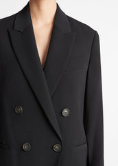 Crepe Double-Breasted Blazer in Blazers | VINCE Women