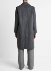 Classic Wool-Blend Straight Coat in Coats | VINCE Women