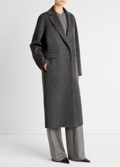 Wool-Blend Single-Breasted Coat in Coats | VINCE Women