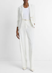 Linen-Blend Shrunken Blazer in Blazers | VINCE Women