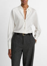 Silk Bias Long-Sleeve Blouse in Long Sleeve | VINCE Women