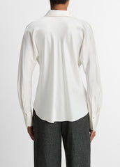 Silk Bias Long-Sleeve Blouse in Long Sleeve | VINCE Women