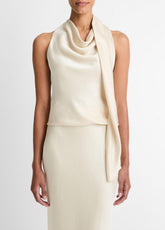 Satin Scarf Top in Tank Tops | VINCE Women