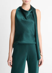 Satin Scarf Top in Tank Tops | VINCE Women