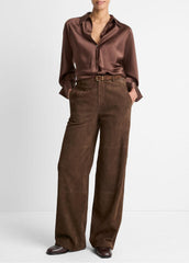 Silk Bias Long-Sleeve Blouse in Long Sleeve | VINCE Women