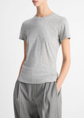 Essential Pima Cotton Crew Neck T-Shirt in Short Sleeve | VINCE Women