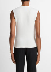 Jersey Draped Cowl-Neck Top in Tank Tops | VINCE Women